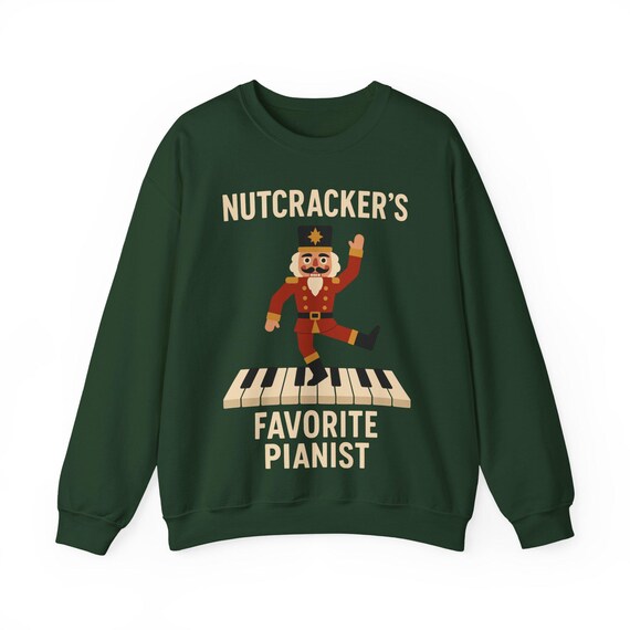 Nutcracker Pianist Christmas Sweatshirt Gildan 18000 - Etsy