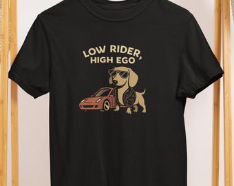 Divertida camiseta Comfort Colors de Dachshund: Regalo para perro salchicha Low Rider
