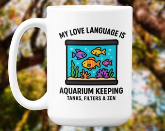 Färgglad akvariummugg: Akvariumpresent för akvarister