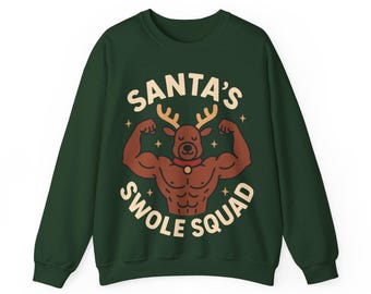Santa's Swole Squad Lustiges Weihnachts-Fitness-Studio Sweatshirt