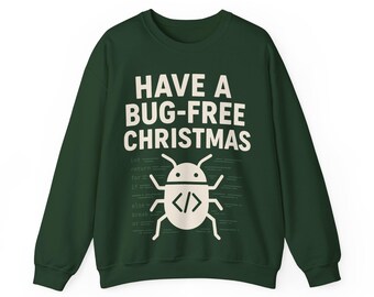 Sudadera navideña divertida de programador: Programación sin errores, regalo informático para frikis