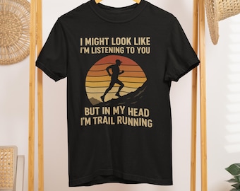 Langlauf-Shirt | Ich könnte so aussehen, als würde ich Tail Runner T-Shirt zuhören | Wohlfühlfarben 1717