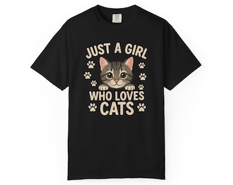 Cat Lover Comfort Colors T-Shirt | Kitten Graphic Tee