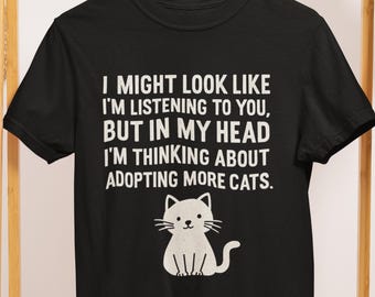 Funny Cat Lover T-Shirt: Comfort Colors Cat Adoption Tee