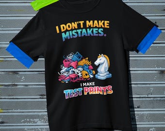 3D Printer Shirt Test Prints Funny Maker Tee