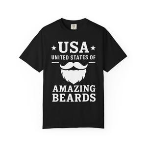 Funny Beard T-Shirt: USA Pride Comfort Colors Graphic Tee