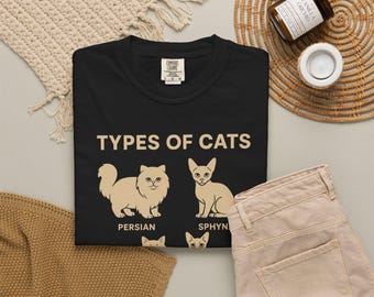 猫種チャートTシャツ – Comfort Colors 猫好きTシャツ