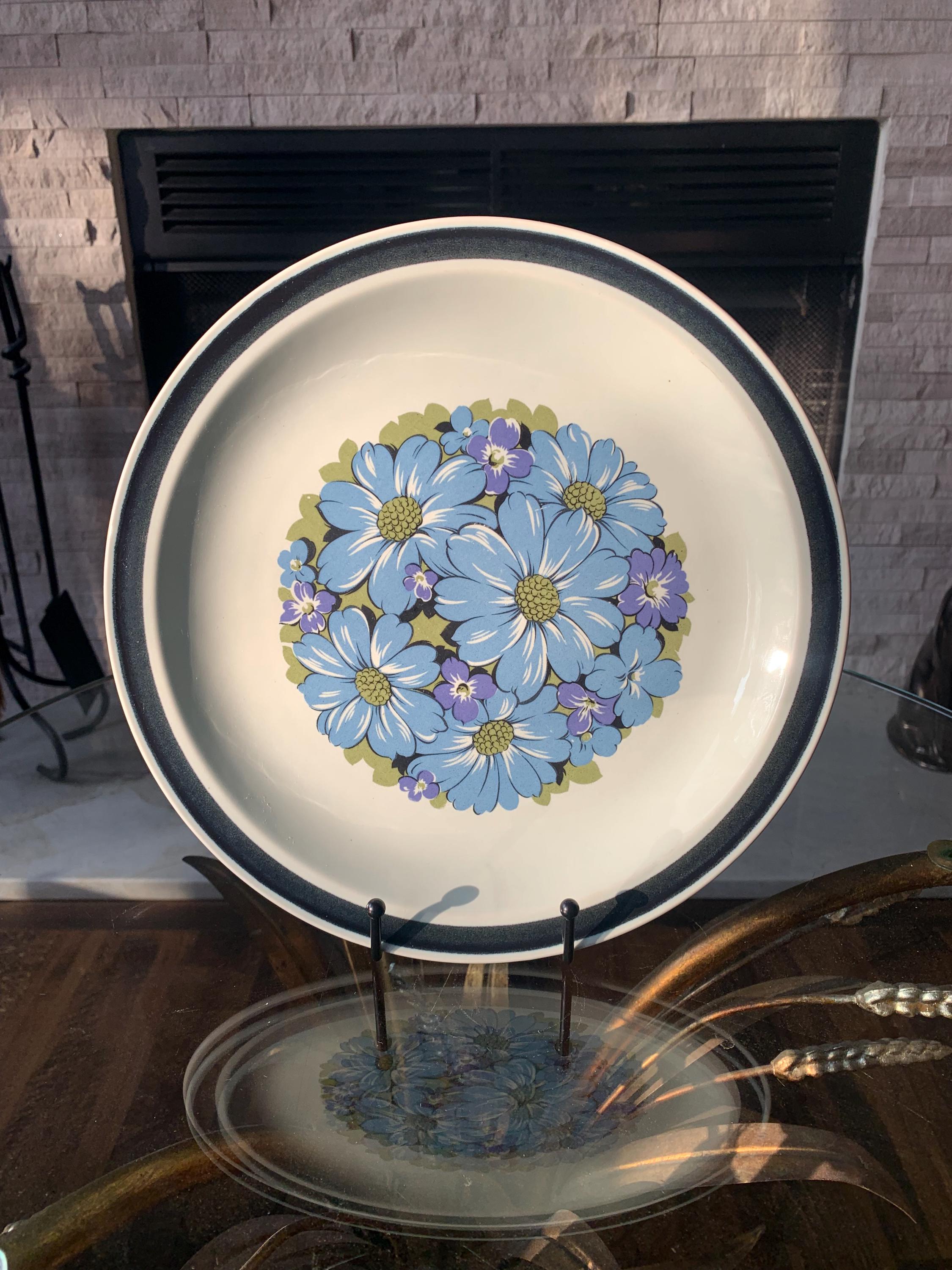Speckled Blue Ceramic Dinner Plates - Etsy