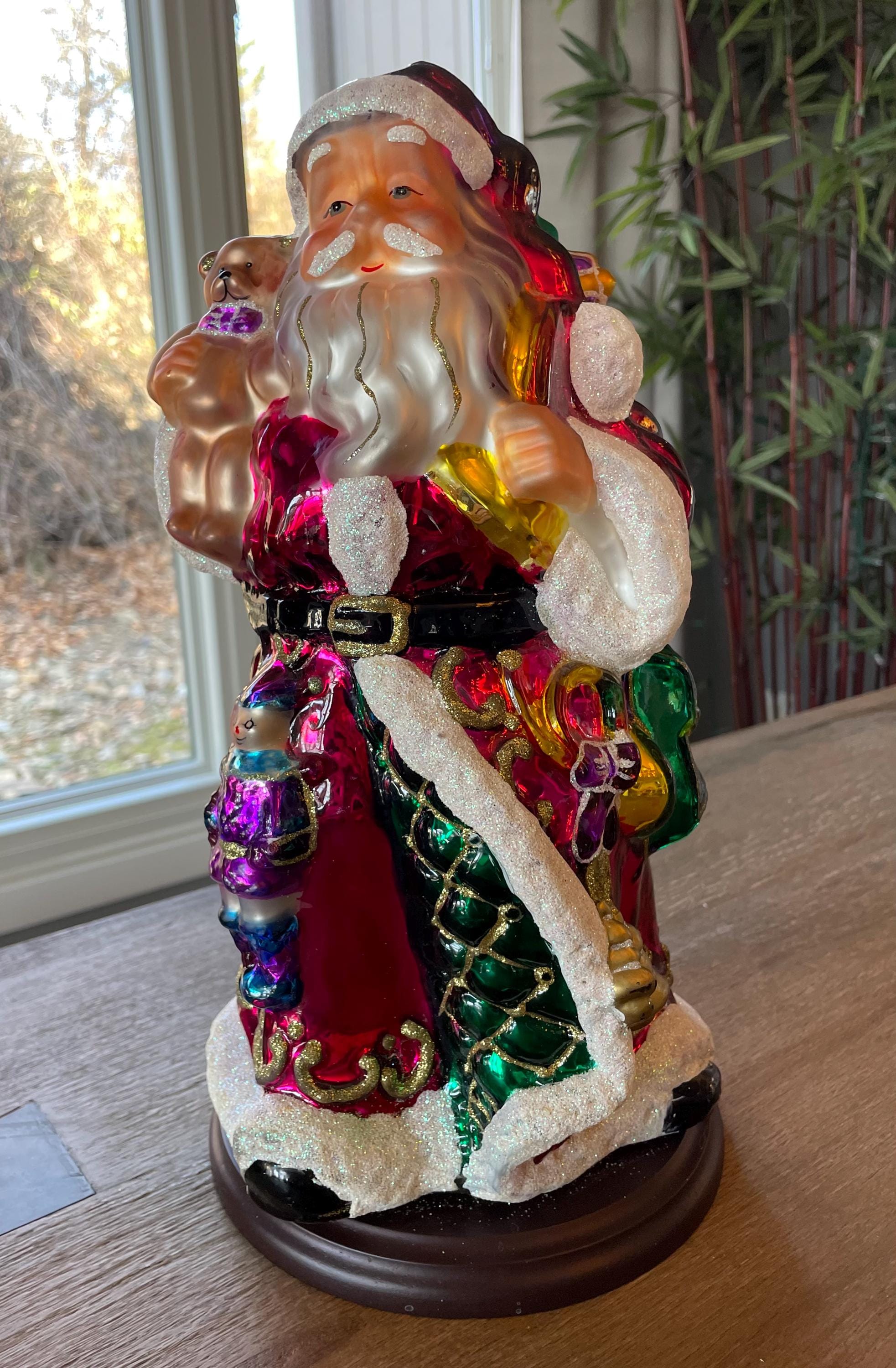 サンタボ Blown Glass Santa Claus Figurine: 2004 Thomas Pacconi Christmas