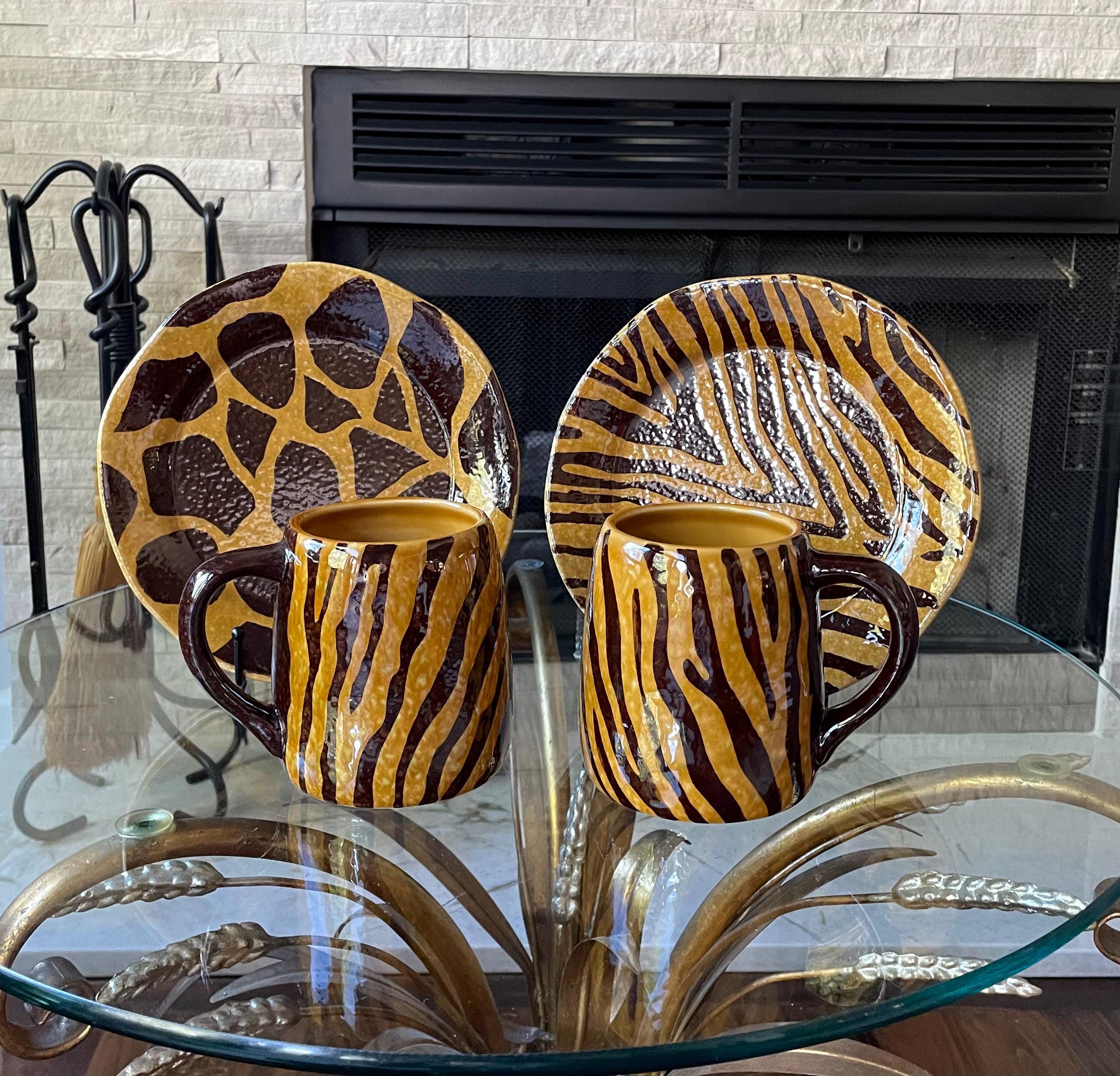 Dario Farrucci Animal Print Dinnerware | Choose Zebra Mugs or