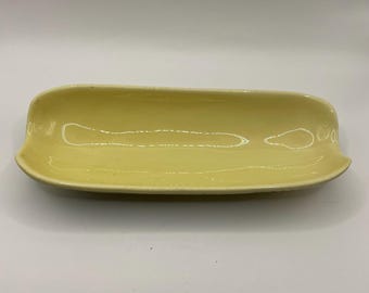Vintage Rosendahl Corn Trays: Retro Yellow Ceramic Serveware, Set of 4