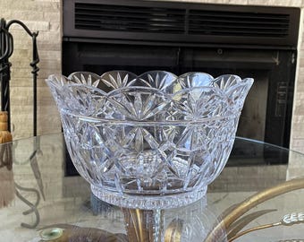Vintage Royal Gallery Katarina Crystal Bowl | Scalloped Edge Centerpiece