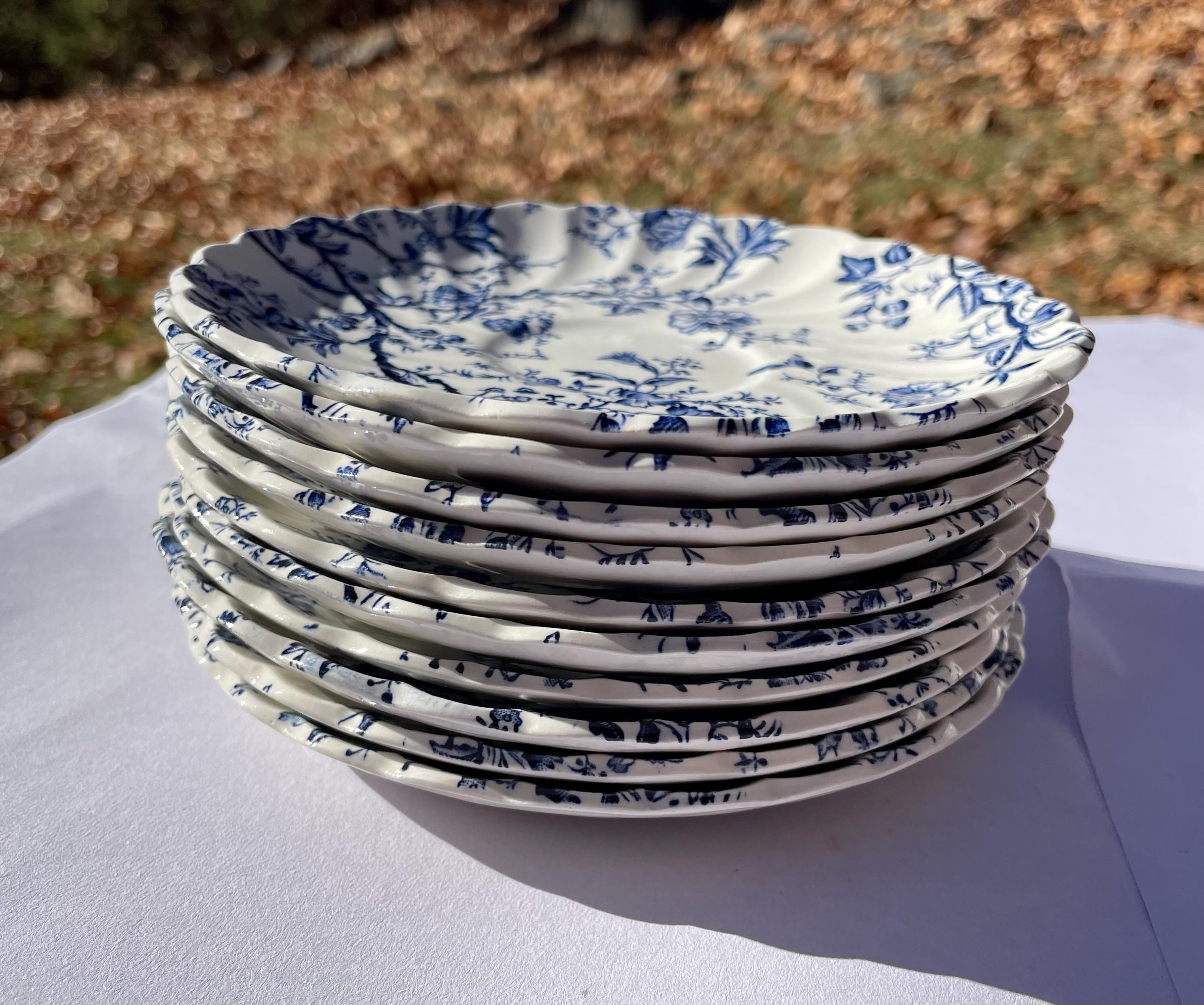 Blue & White Floral Dinnerware Johnson Brothers Old Bradbury
