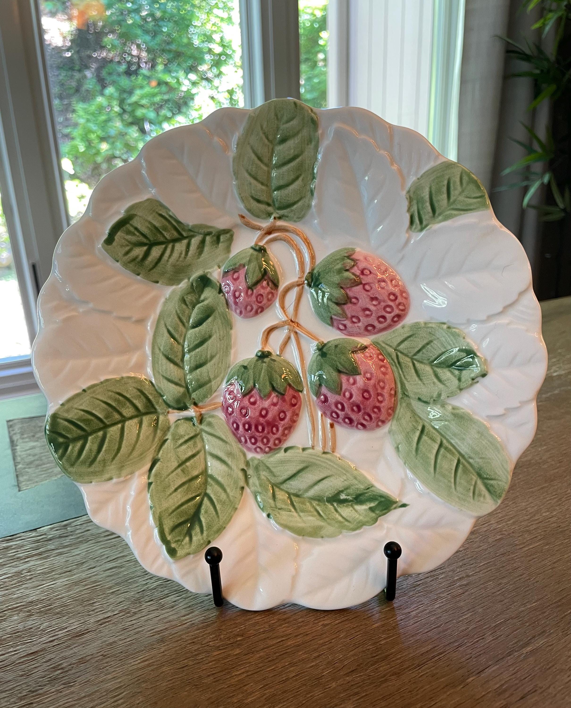 Shafford Fruit Du Jour Plates 1987 Fruit Motif 8.25” Porcelain