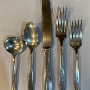 Grosvenor Community Silver Plate Flatware Set Art Deco Silverware Collection