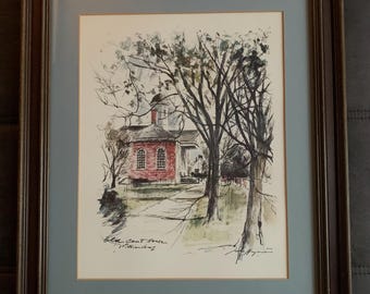 Williamsburg Virginia Watercolor Paintings by John Haymson – Professionally Framed