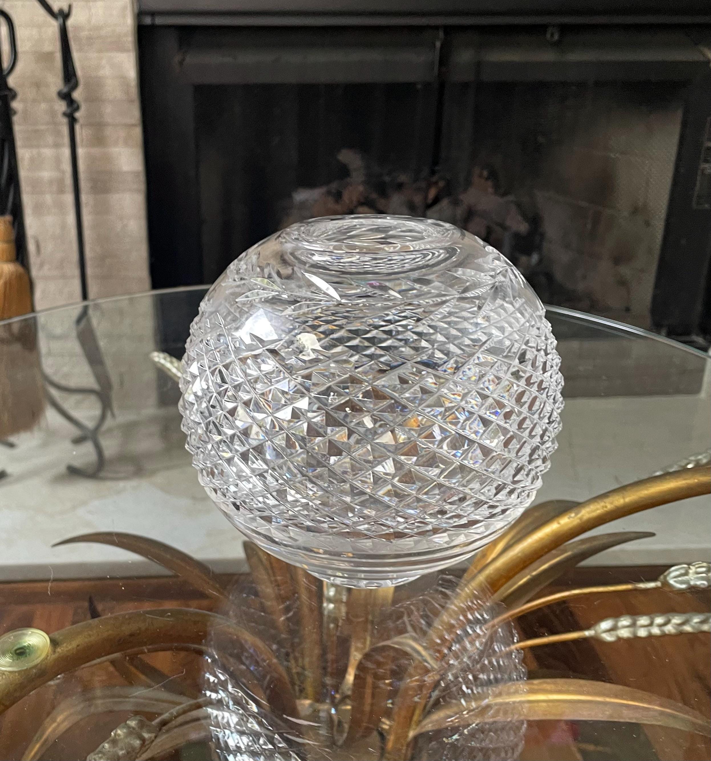 アメリカンブランド　クリスタルガラス花瓶　 Crystal Older Mark Glandore Rose Bowl 5 3/4" wide Glandore 5