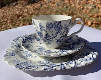 ジョンソンブラザーズ アンティークフロウブルー Oval Bowl アルバニ― ジョンソンブラザーズ アンティークフロウブルー Oval Bowl