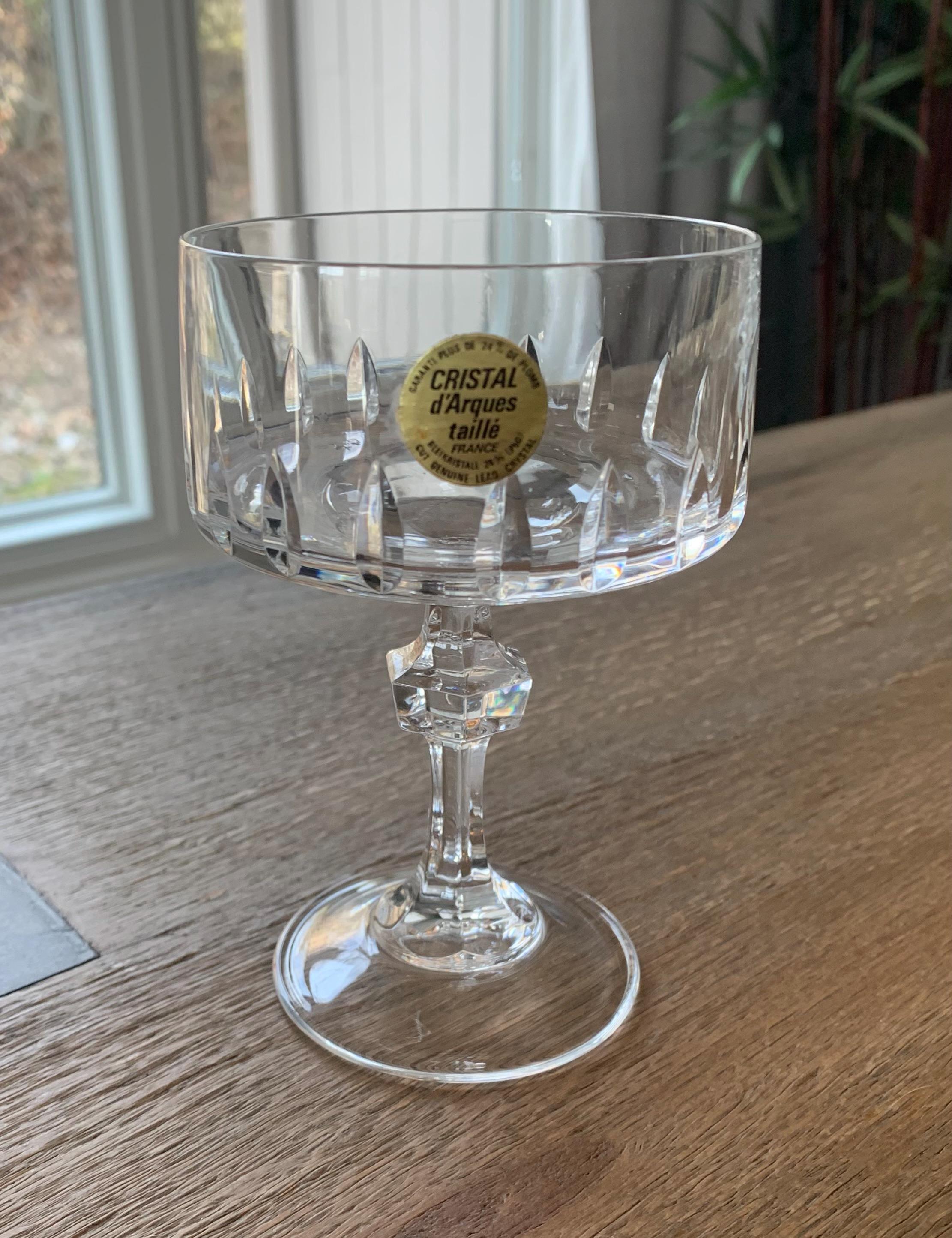 硝子ピストル置物CristalleriesedeChampagne Cristal D'arques Taille Crystal Champagne Glasses - Set of 6