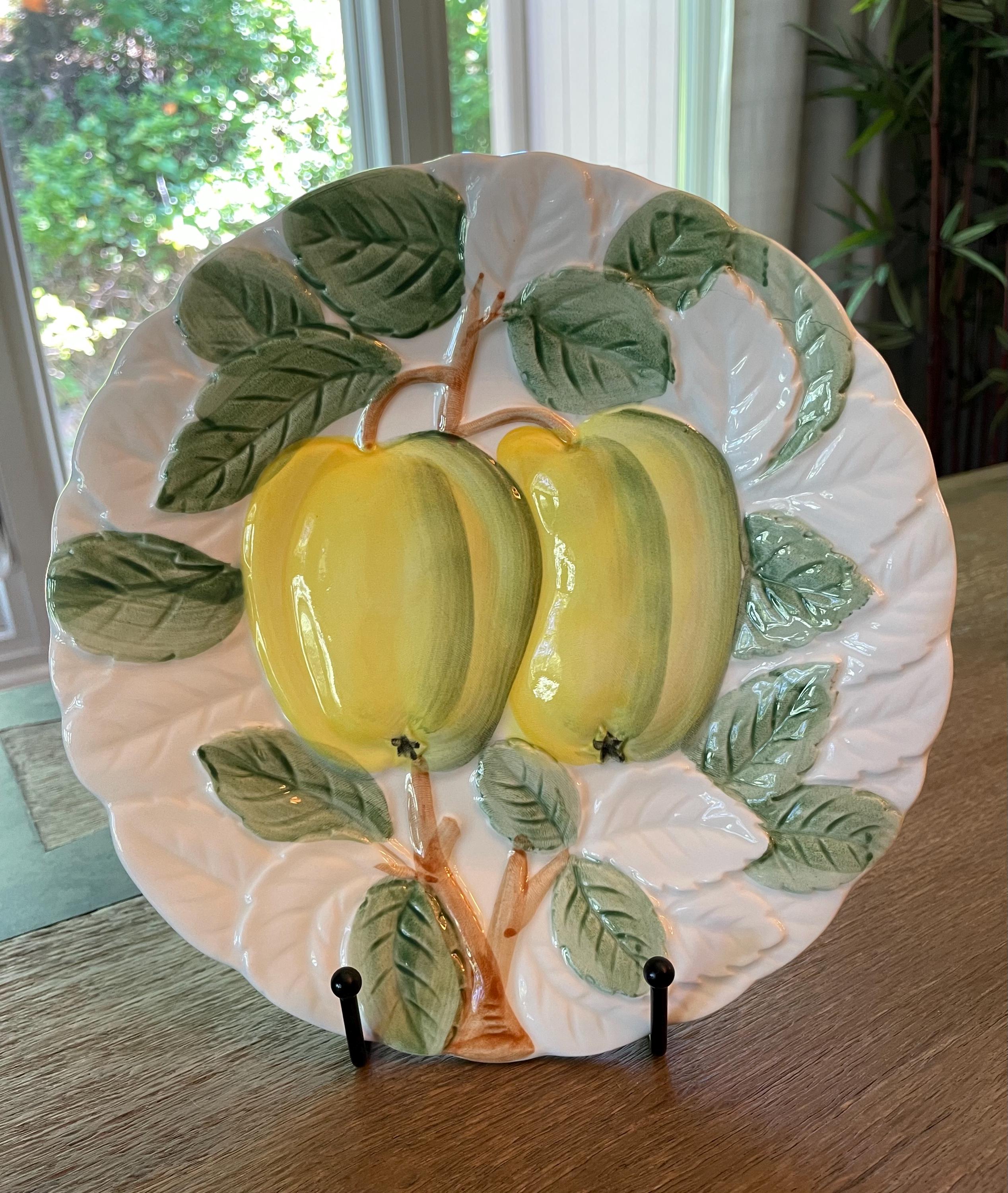 Shafford Fruit Du Jour Plates 1987 Fruit Motif 8.25” Porcelain