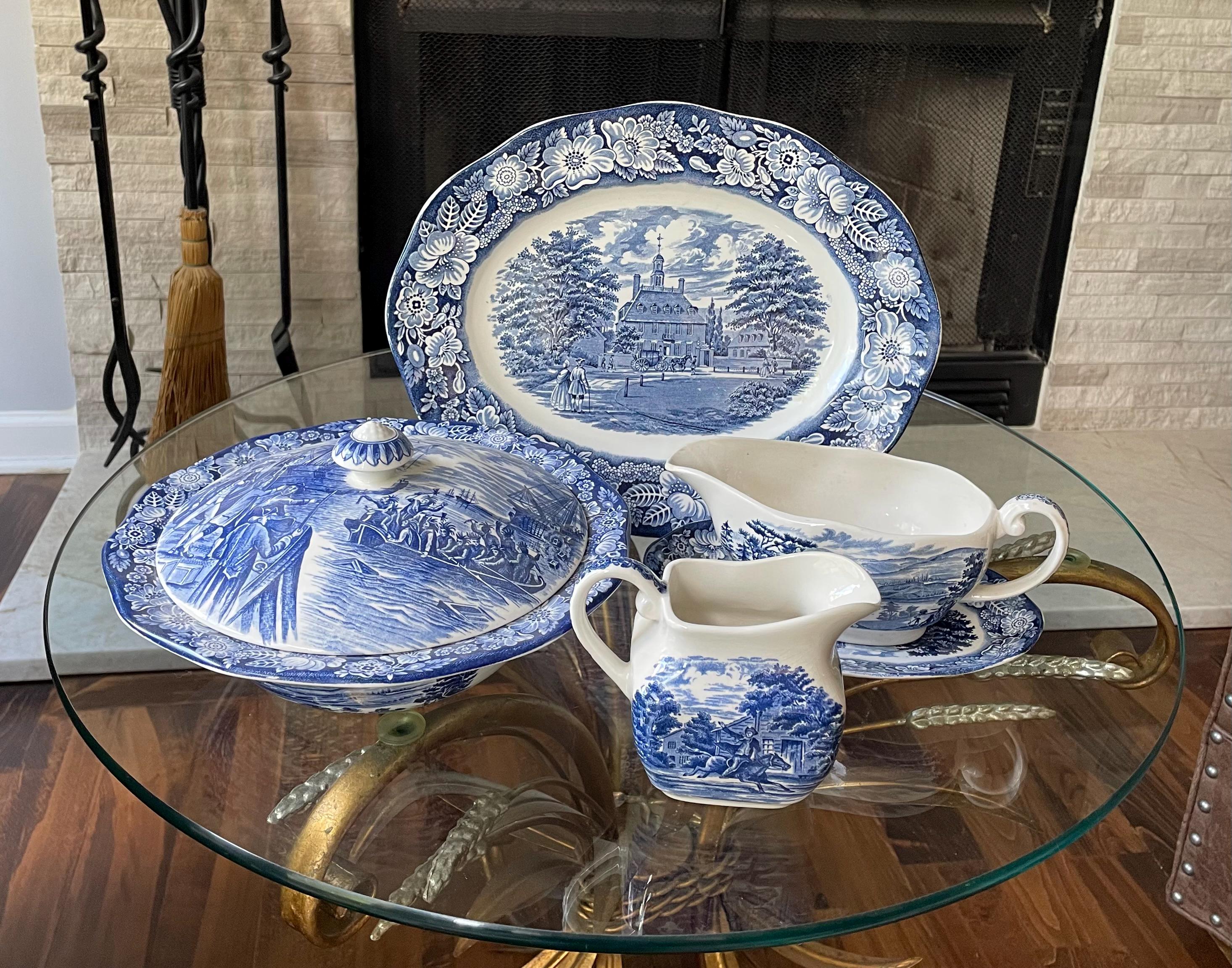 【VINTAGE】LIBERTY BLUE リバティーブルー　プレート　8P VINTAGE】LIBERTY BLUE リバティーブルー プレート 8P 【公式通販】