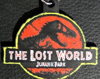 Jurassic Park 2 Logo Keyring / Keychain: the Lost World 3D Printed