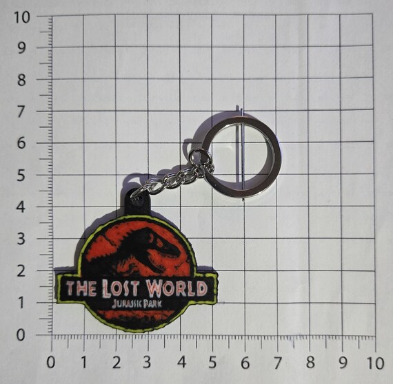 Jurassic Park 2 Logo Keyring / Keychain: the Lost World 3D Printed