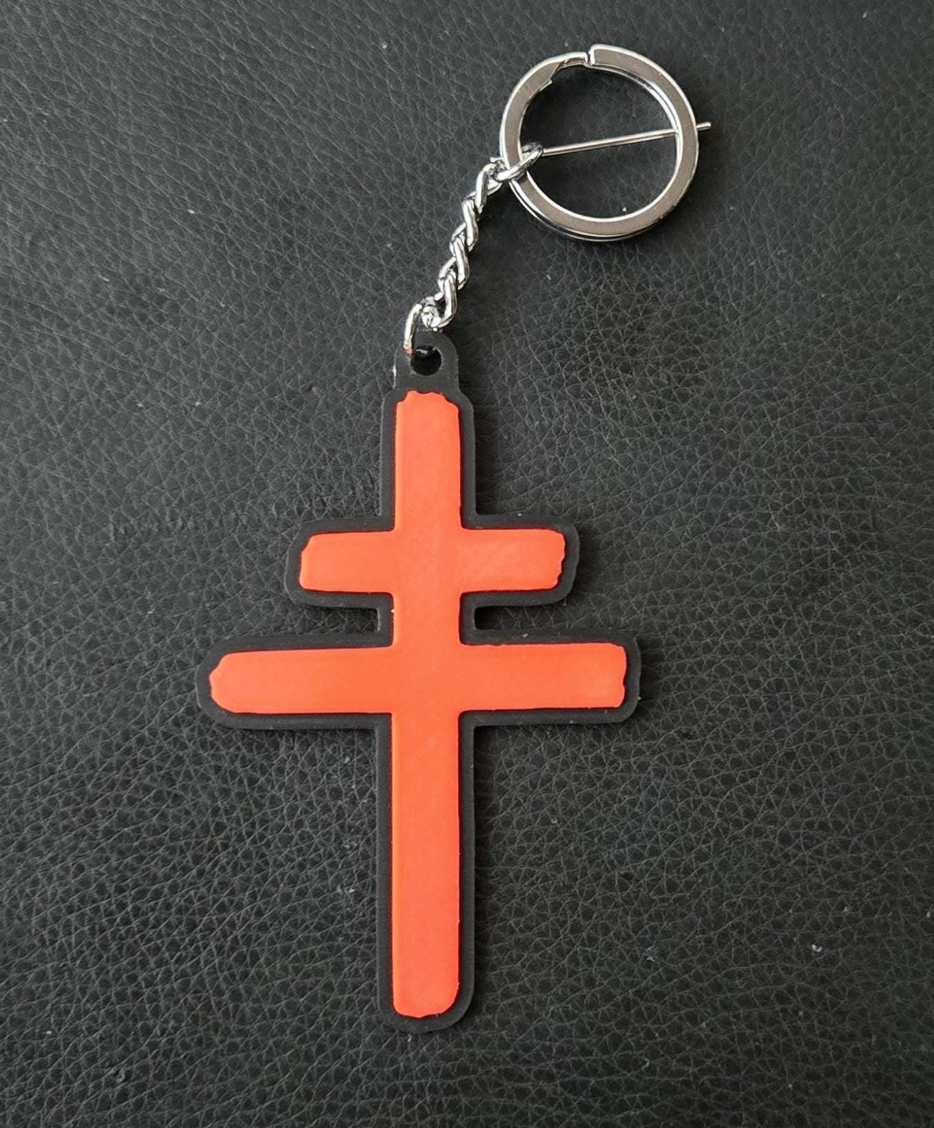 President (band) Cross Logo Keyring / Keychain - Charlie Simpson