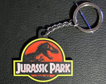 Jurassic Park Logo Keyring - Jurassic Park 1 Logo (1993)