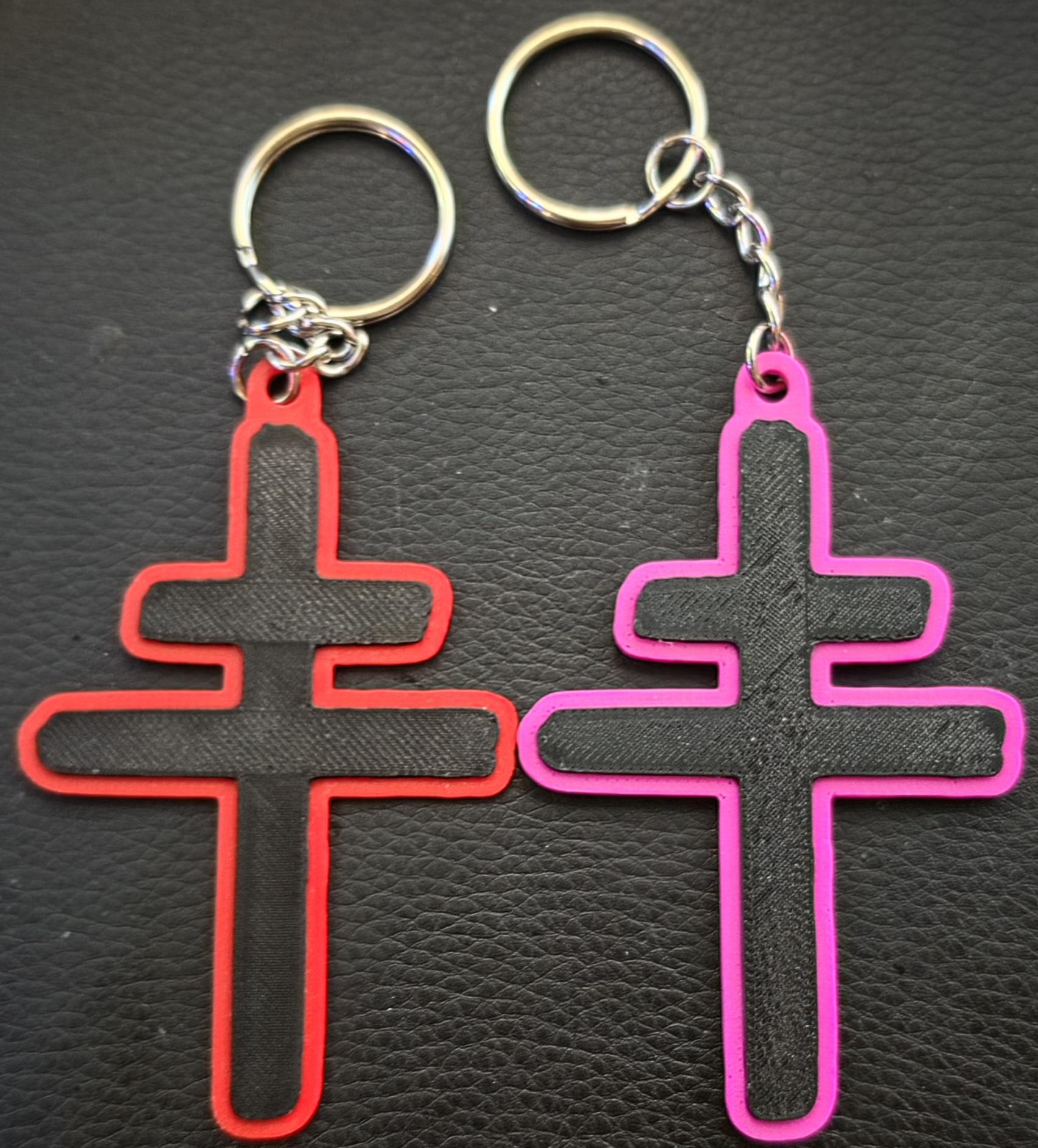 President (band) Cross Logo Keyring / Keychain - Charlie Simpson
