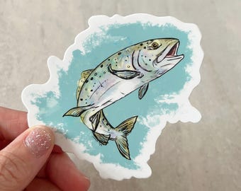 Rainbow Trout Vinyl Sticker: Waterproof Fly Fishing Decal