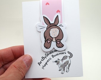Bunny Magnetic Bookmark, Book Lovers Gift