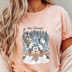 Retro Fantasia Mickey Movie Shirt, Comfort Colors Fantasia Mickey T-shirt, Fantasmic Tee, Disney Family Trip Tee, Disney Movie Fans Shirt