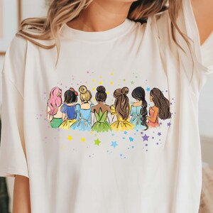 Comfort Colors Gift, Retro Disney Princess Shirt, Watercolor Princess Shirt, Disney Trip T-Shirt, Disney Princess, Disneyworld Princess Gift