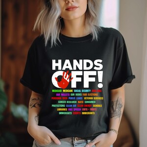 Hands Off Protest Shirt, Comfort Colors® Activism Tee, Save Public Lands Shirt, Political Statement T-Shirt, Free Speech Human Rights Tee
