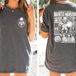 Vintage Haunted Mansion Two-Sided Comfort Colors T-shirt, Stretching Room Shirt, Haunted Mansion 1969 Shirt, Disneyland Halloween