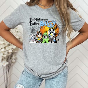 Blue Dog Halloween Shirt, The Nightmare Before Bluey Dog Tee, Trick Or Treat Shirt, Birthday Halloween Shirt, Kids Halloween Party Gift