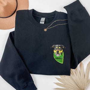 Dog Doodle Embroidered T-shirt | Custom Embroidered Shirt | Dog Custom Embroidery Sweater| Perfect Dog Mom Embroidered T-shirt