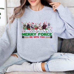 Merry Force Be With You Shirt, Star Wars Christmas Shirt, Disneyland Christmas Shirt, Star Wars Christmas Sweatshirt, Star Wars Holiday Tee
