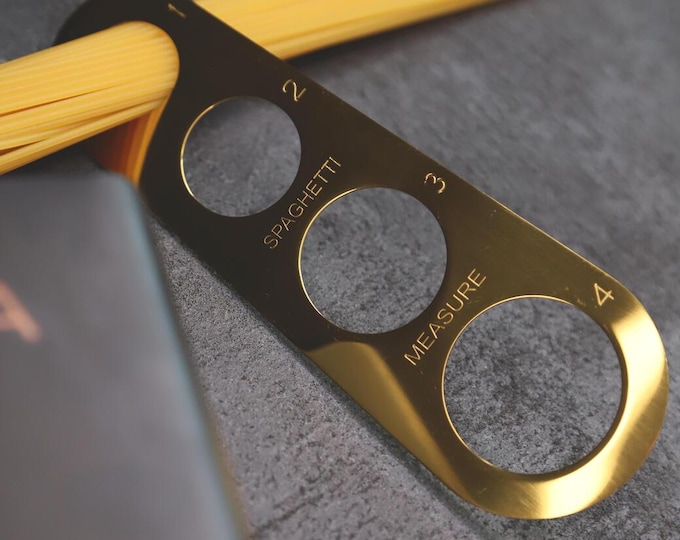 Gold Stainless Steel Pasta Spaghetti Measurer - Cooking Accessories, Measuring Tool, Cooking Gift