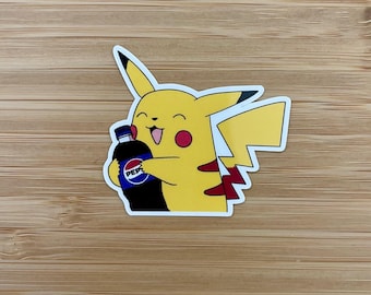 Pikachu ama la Pepsi - Adesivo impermeabile