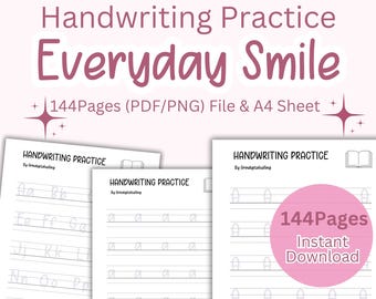 Alphabet Handschrift Praxis | A-Z Buchstabenverfolgung Arbeitsheft (PDF)