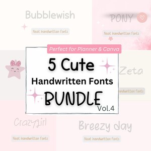 5 fonts handwritten mini bundle for commercial Use fonts|for digital planner| font for Study|font for circuit|Multilingual |Scrpt Font |