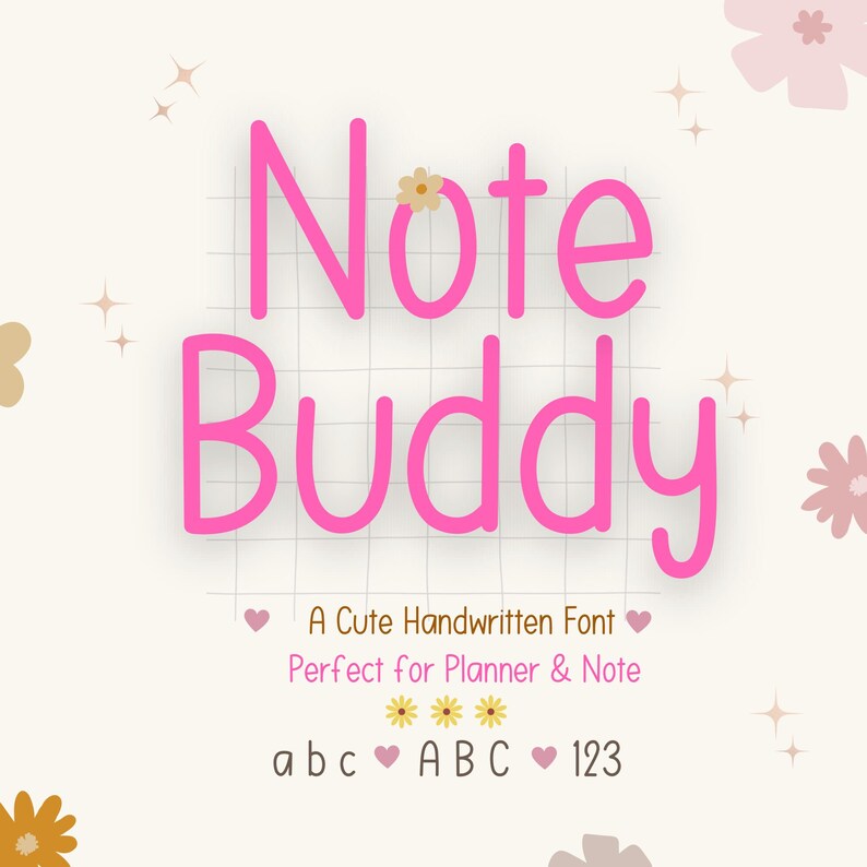 Notebuddy – Cute Handwritten Note Font for Planner, Kids, Branding ...