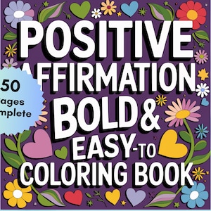 Positieve affirmaties Kleurplaten Mentale gezondheid Motiverende citaten | PDF Direct downloaden 50 pagina&#39;s Mentale gezondheid, Gedurfd & Gemakkelijk