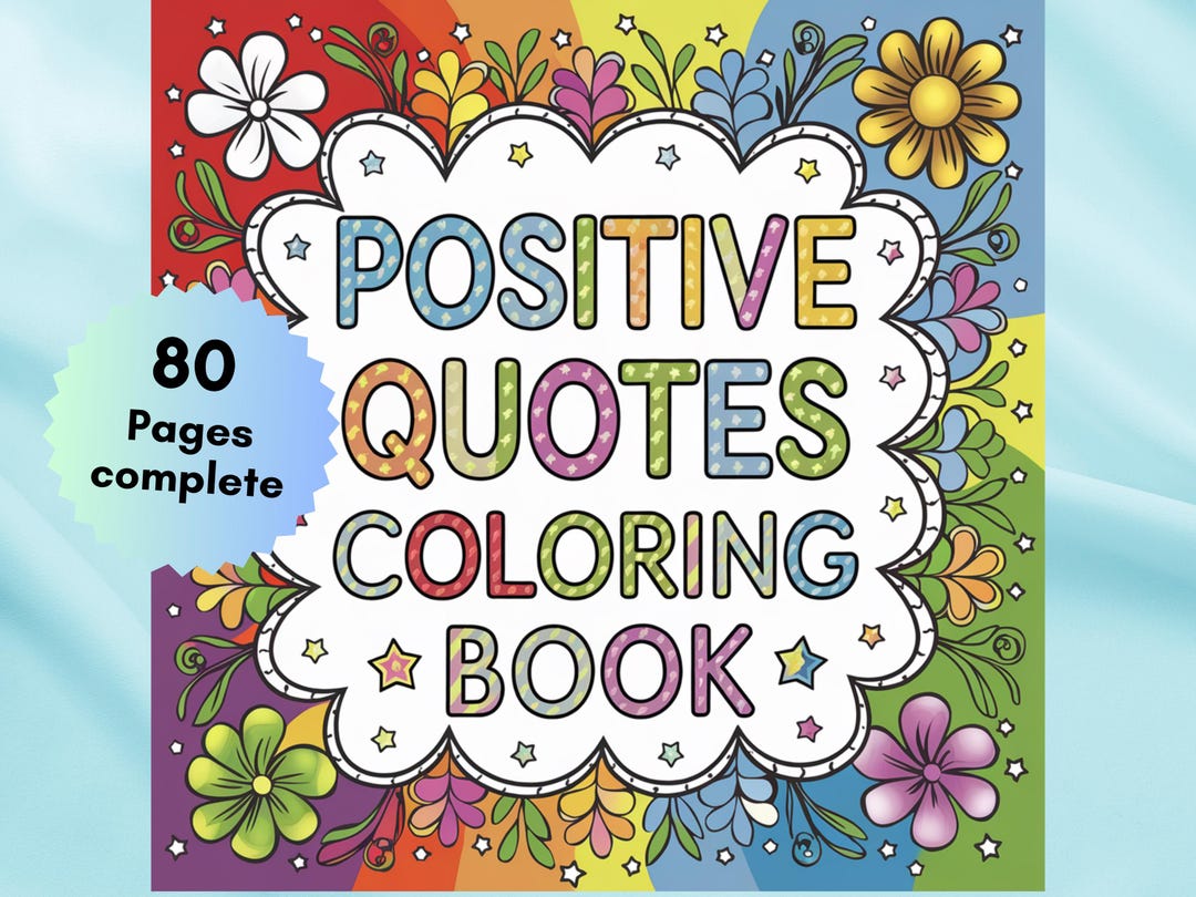 Positive Affirmations Coloring Pages | Inspirational Motivational ...