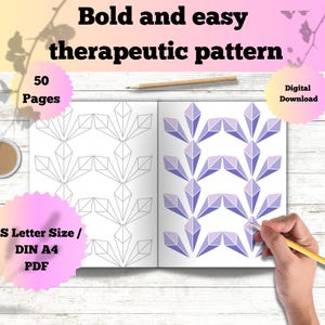 Páginas para colorear con patrones simples, páginas para colorear con patrones relajantes, páginas para colorear con patrones geométricos abstractos, páginas para colorear terapéuticas
