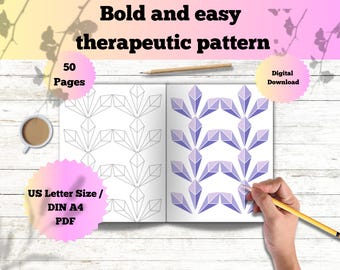 Simple patterns coloring pages, Relaxing patterns coloring pages, Geometric abstract patterns coloring pages, therapeutic coloring pages