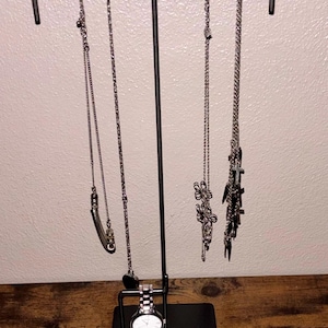 Jewelry display stand necklace and watch holder