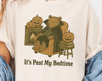 Funny Sleepy Bear T-Shirt: 'It's Past My Bedtime' Meme Tee